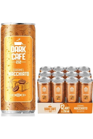 Dark Café 212 Soğuk Kahve Caramel Macchiato 250 Ml X 12 Adet Hazır