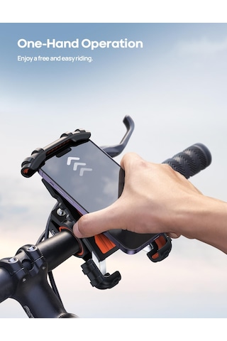 Lamicall Motosiklet Ve Bisiklet Telefon Tutucu 360 Derece Döndürülebilir Bm02orange