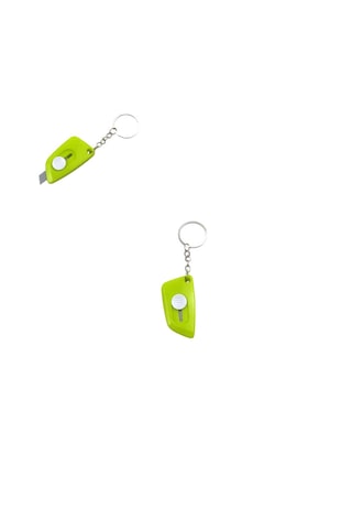 Açık Yeşil Minik Maket Bıçağı Anahtarlık 1 Adet Ebat: 5,5 Cm X 2,9 Cm, Bıçak Boyut: 0,9 Cm X 0,9 Cm