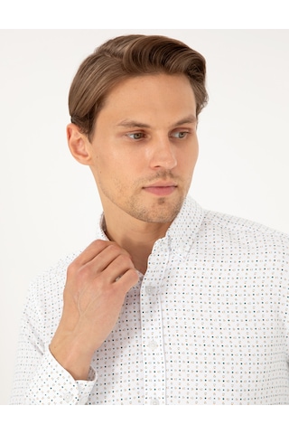 Pierre Cardin Erkek Yeşil Gömlek Desenli 50292262-vr054 Yeşil
