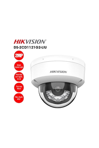 Hikvision Ds-2cd1121g2-lıuf 2 Mp Smart Hybrid Light Ir Dome Ip Kamera