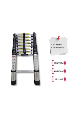 440 Cm. - 15 Basamaklı Teleskobik / Teleskopik Merdiven 440 Cm. - 15 Basamaklı Teleskobik / Teleskopik Merdiven