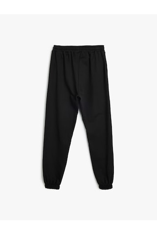 Koton Jogger Eşofman Altı Cepli Beli Bağlamalı Üç İplik Siyah 5wak40066ek Siyah