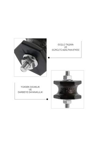 Lexroo 9.000-24.000 Btu Arası Titreşim Önleyici Klima Dış Ünite Takozu 4lü Set 8 MM