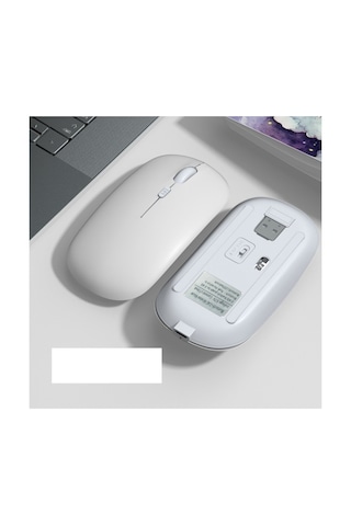 Bluetooth 2.4ghz Kablosuz Mouse Sessiz Tıklama Apple Macbook Laptop Ipad Uyumlu Slim Tasarımlı Wifi Fare Özel -