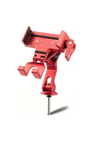 Xuweiwei 360 Derece Dönebilir Bisiklet Telefon Tutucu Kırmızı Aksanlı Hızlı Çıkarılabilir Ayarlanabilir Red Stem Sabit Kelepçe -