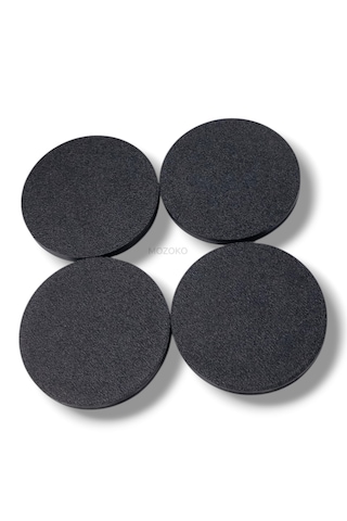 4'lü Set 58 Mm Dış Çap 55 Mm İç Çap Siyah Logosuz Jant Göbeği Kapağı