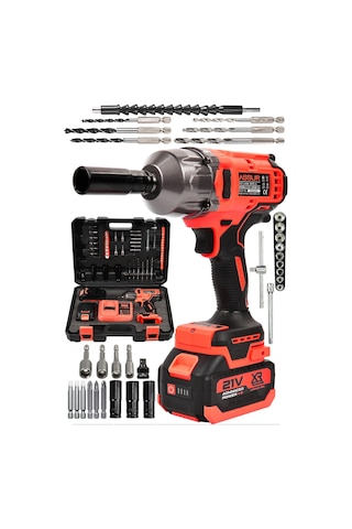 Assur ASR113 21 V 2.0 AH 800 NM Şarjlı Somun Sıkma Sökme Kırmızı