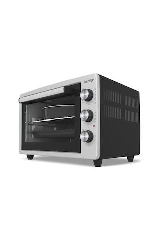 Simfer 3426 İnox Gri 34 LT Statik Mini / Midi Fırın - 4 Fonksiyon, Programlanabilir Pişirme & Isı Kontrol