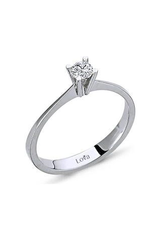 Lova F Renk 0,14 Karat Pırlanta Tektaş Yüzük - 1030052