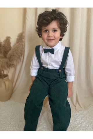 Miababy Papyonlu Fitilli Üçlü Takım Açık Yeşil