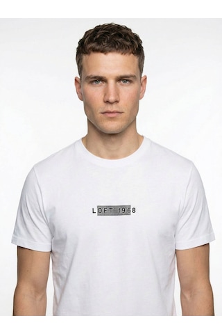 Loft Regular Fit Beyaz Erkek T-shirt Lf2042340