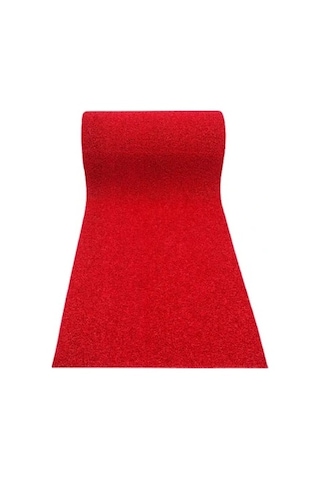 Kıvırcık Kırmızı Paspas 120 Cm 14 Mm Kırmızı