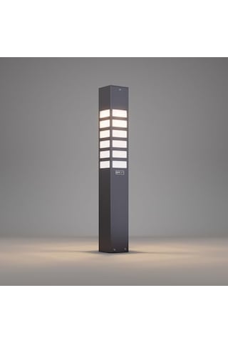 Vilorita 75 Cm Alüminyum Bahçe Aydınlatması Bollard Pleksi Difüzörlü Modern Yürüyüş Yolu Lambası, 3000k Işık Sıcaklığı, Elektrostatik Toz Boyalı Dış Mekan Aydınlatma Direği Sku: Smgstk308df05227