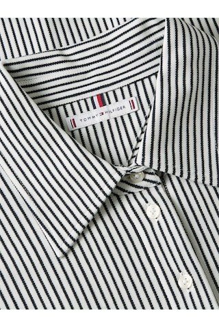 Tommy Hilfiger Pıque Strıpe Rlx Shırt Kadın Beyaz Uk Gömlek - Ww0ww47878
