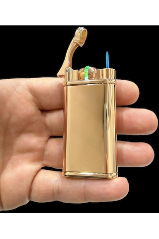 Rose Bakır Düğmeli Pürmüzlü Gazlı Çakmak 109438 Bakır