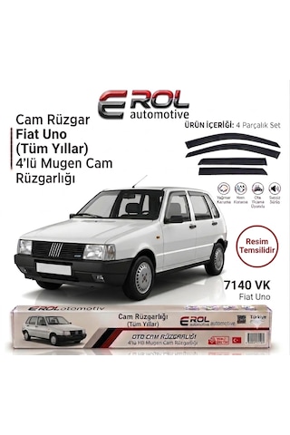 Fiat Uno 4'lü Hb Mugen Cam Rüzgarlığı Siyah