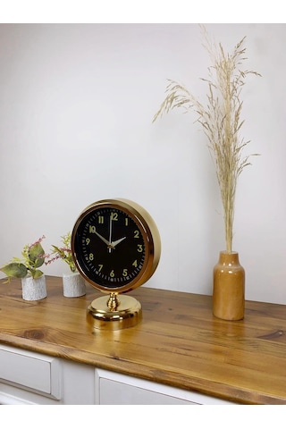 Gold Metal Tokyo Masa Saati 25 20 Cm Çok Renkli