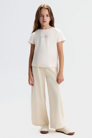 Xo Kids Kız Çocuk 3lü Alt Üst Kombin Takmı 8-14 Yaş Set0506 Krem