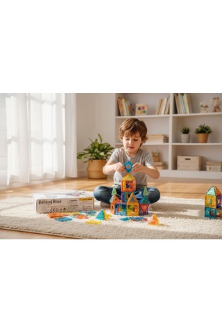 Sunman Geometric Building Block Manyetik İnşaat Seti 36 Parça