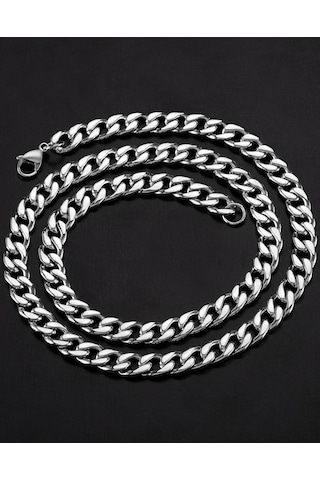 Gurmet Çelik Erkek Kolye Ve Bileklik Seti Kalın 8 Mm Eck18S (417475144)