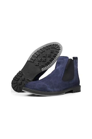 Ducavelli York Hakiki Deri Süet Kaydırmaz Taban Chelsea Günlük Bot Lacivert