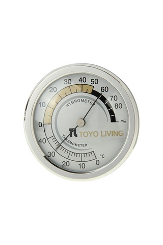 İç Mekan Termometresi Ve Higrometre Th123 Gümüş