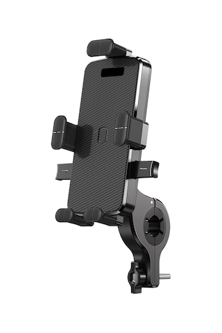 Motosiklet,bisiklet,scooter Telefon Tutucu Gidon Montajlıdır Siyah