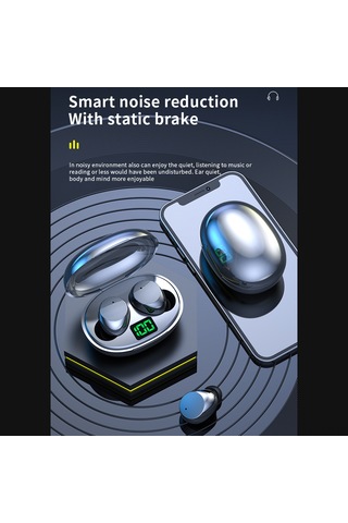 K20 Kablosuz Kulak İçi Akıllı Dijital Bt Kulaklık Güçlü Pil Ömrü Spor Kulaklık Kulaklıklar
