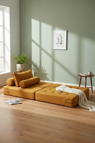 Reflekta Sünger Aktivite Koltuğu Katlanır Sünger Yatak Katlanır Koltuk 100 X 200 Cm. Sarı