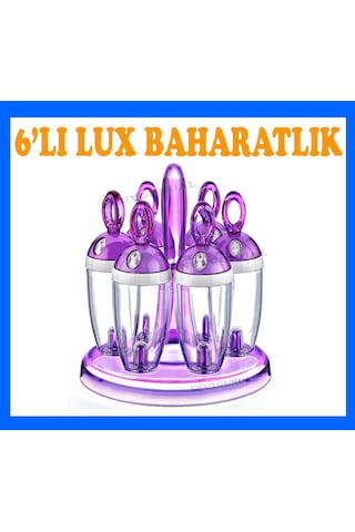 6'lı Lüx Tuzluk ve Baharatlık Seti