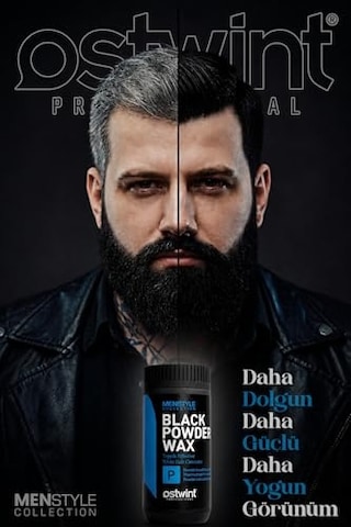 Ostwint Professional Siyahlaştırıcı Şekil Verici Topik Etkili Pudra Black Powder Wax 20 Gr Dolgun Görünüm, G