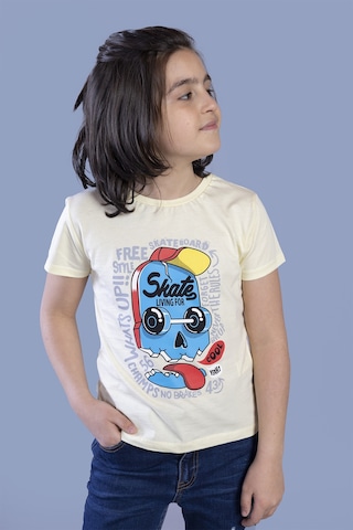 Toontoy Kids Toontoy Erkek Çocuk Baskılı Tişört Sarı