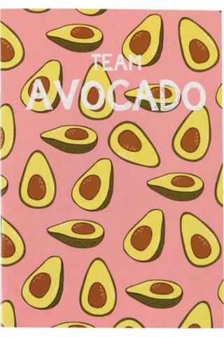 Team Avocado Temalı Çizgisiz Defter Çok Renkli