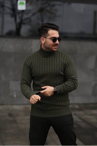 Erkek Kazak Klasik Balıkçı Yaka Boğazlı Slim Fit Örgü Erkek Triko Kazak