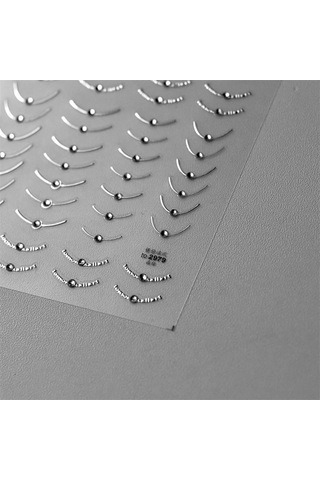 Flybuy 1 Adet 5d Rhinestones Retro Dalga Tırnak Etiketler Altın Gümüş To3353