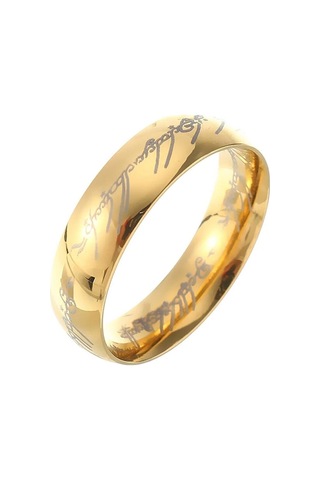 Lord Of The Rings Sırlar Yüzüğü Yüzüklerin Efendisi Yüzük Hobbit Güç Yüzüğü Gold Kolye Çelik