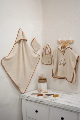 Ecocotton Polina Bej %100 Organik Pamuk 4'lü Bebek Panço Seti Bej