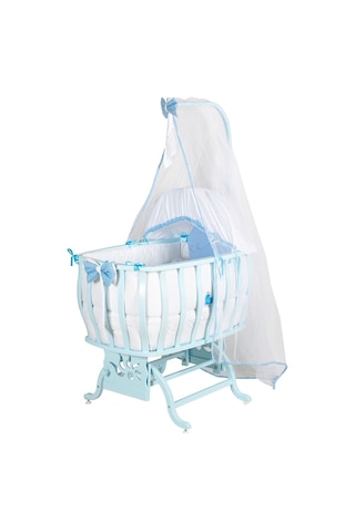 Setaymobilya Doğal Ağaç Beşik, Otantik Lüks Sallanan Beşik + Uyku Seti -Setay