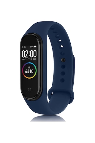 En-cag Mi Band 7 Uyumlu Klasik Kordon - Lacivert Bss