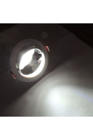 Beyaz Krom Çiftli Sıva Altı Spot Cob Led Armatür GU10 5W Beyaz Iş