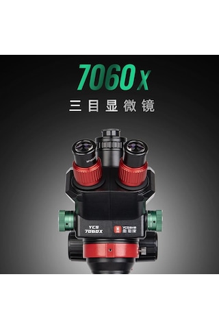 Ycs 7060x 7x-60x Trinoküler Stereo Mikroskop - Geniş Tabanlı