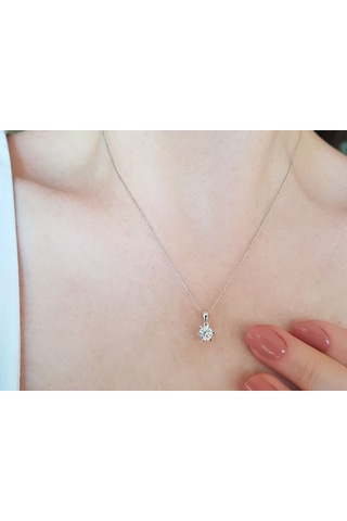 Sirius F Renk 0,50 Karat Pırlanta Tektaş Kolye 0823P0036