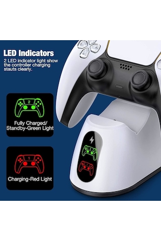 Comse PS5 Joystick Dualsense Göstergeli Şarj Istasyonu 0516