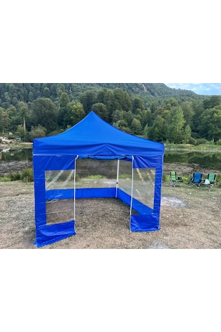 3x3 M 30 Mm Gazebo Tente Kış Bahçesi Mavi