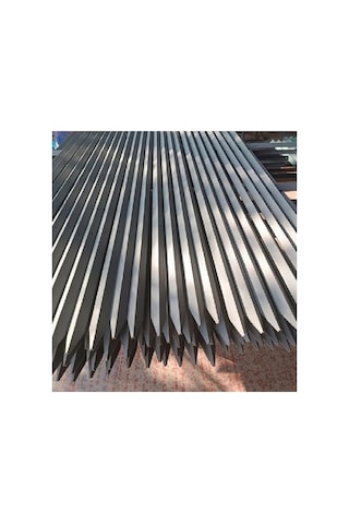 Boyalı 5 Adet 250 Cm 40x40x3 Köşebent 5 Delikli Bahçe Çit Direği Çit Demiri Gri