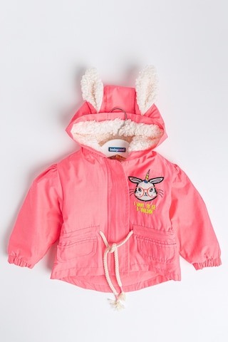 Babymod Babymodunicorn Işlemeli Içi Peluş Neon Pembe Kız Bebek Mont