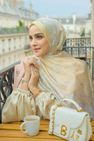 Buttonscarves Parisian Saten Şal - Citron Sarı