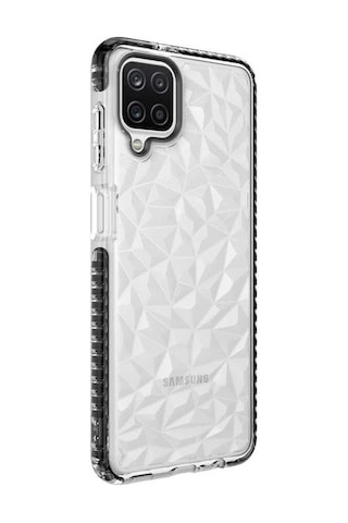 Galaxy A12 Kılıf Zore Buzz Kapak Siyah