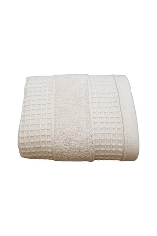 30X50 Pike Bukle Havlu Kareli Desen Peçete Mutfak El Yüz Havlusu Krem